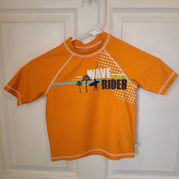 (1607) Flapdoodles Children's Outdoor Sun/Swim Shirt, UPF-50, Size: 5 Orange - Picture 3 of 12